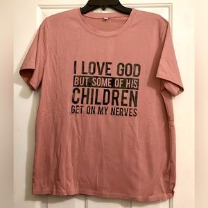 Christian Humor Logo Tee - I Love God But…